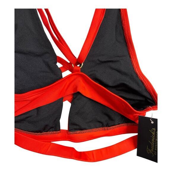 Frederick’s of Hollywood Sunset Strap Bikini Top in Fiery Red Size S NWT - Picture 4 of 8